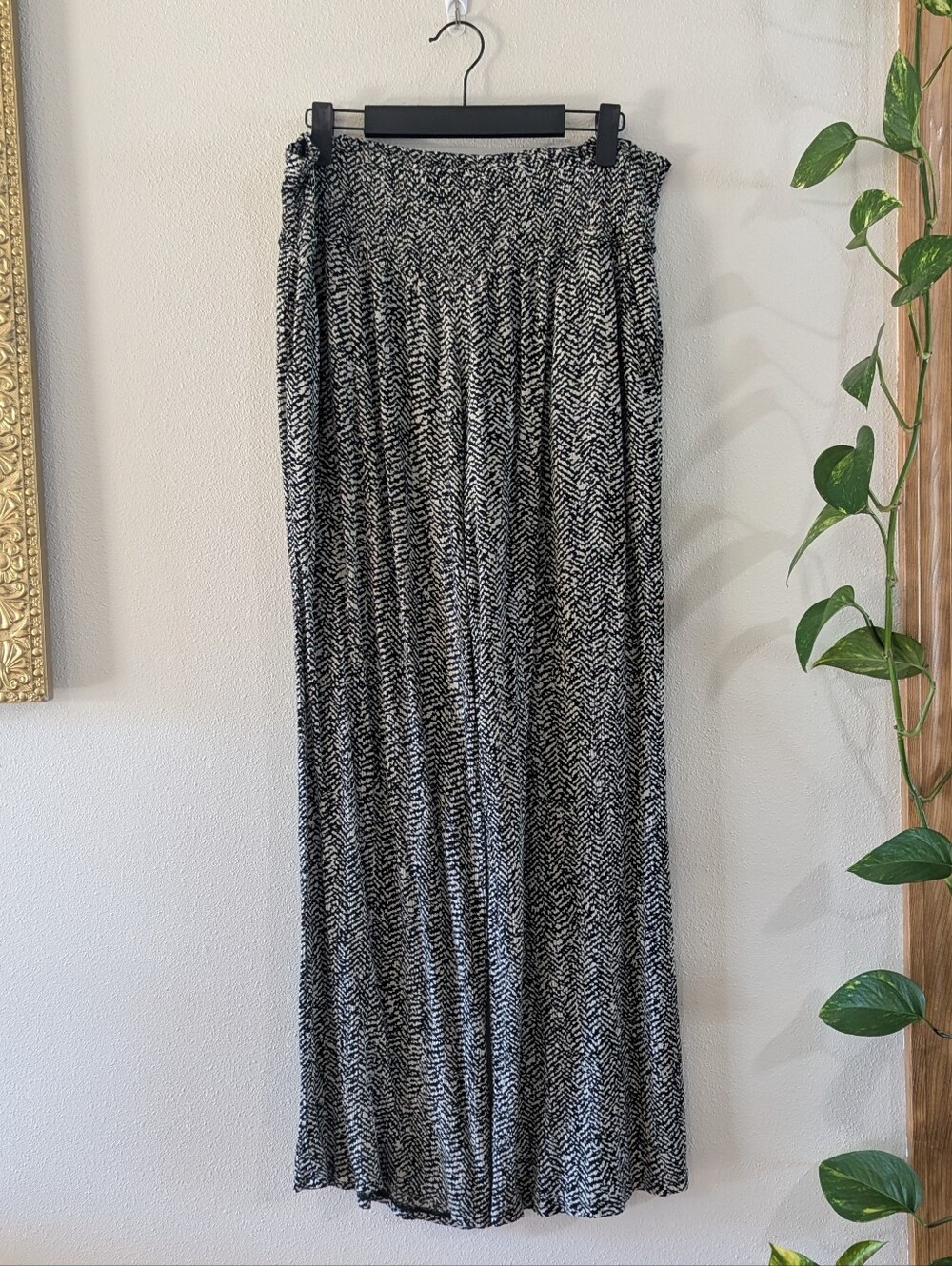 Black And White Flowy Pants